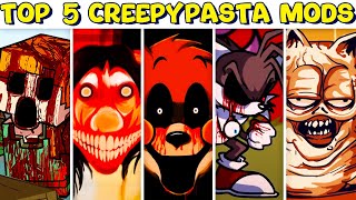 Top 5 Creepypasta Mods #6 - Friday Night Funkin' VS Herobrine Reborn, Sonic.ERR, Gorefield and etc.