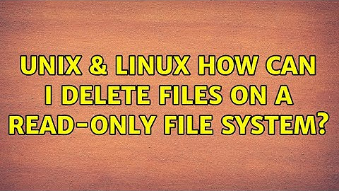 Unix & Linux: How can I delete files on a read-only file system?