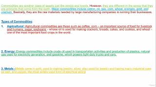 1.1   Classification commodity