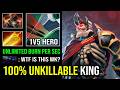 How to Offlane Wraith King with 100% Unkillable 1v5 Cloak of Flame Radiance Burn DPS Dota 2