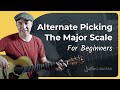 Alternate Picking the C Major Scale For Beginners