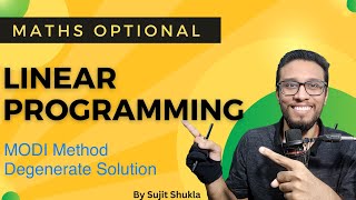 Lec 20: MODI Method (Degenerate Solution) | Linear Programming | UPSC Maths Optional By Sujit Shukla