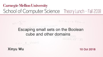 Xinyu Wu on Escaping small sets on the Boolean cube and other domains