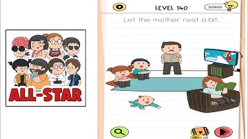 Brain test all star level 190 Walkthrough solution Let the mother rest a bit