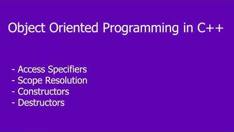 Access Modifiers,Scope Resolution,Constructors and Destructor in C++ | Urdu