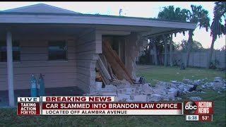 Car plows into building on U.S. 301 near Brandon