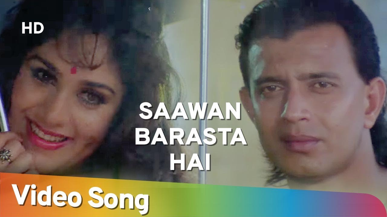 Saawan Barasta Hai HD  Shandar 1990  Mithun Chakraborty  Meenakshi Sheshadri  Rain Song