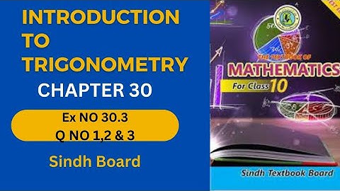 Introduction to trigonometry | Ex 30.3 | Q no 1,2 and 3 | class X | coterminal angles | sindh board