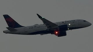 Delta Airlines Airbus A220-100 Takeoff From Idaho Falls [N137DU]