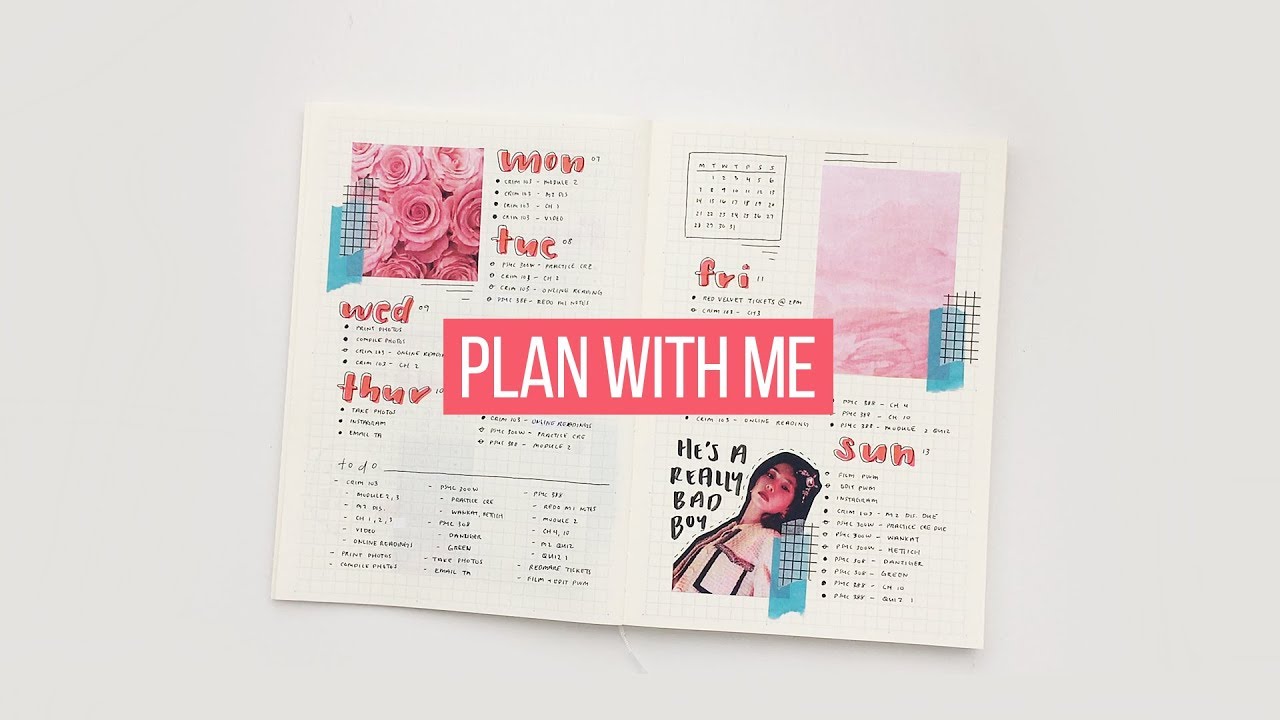 kpop bullet journal | plan with me | january 2019 weekly spread