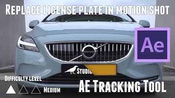 After Effects - change number plate on moving shot