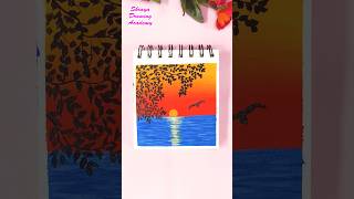 Morning Sunrise Scenery | Mini Sunrise Painting | Beautiful Acrylic Painting for Beginners