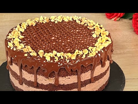 Zarter Schokoladenkuchen, der auf der Zunge zergeht! Genießen Sie den Geschmack!