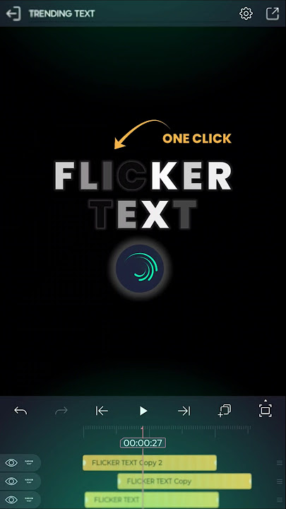 Flicker TEXT Animation in #alightmotion #shorts #textanimation #viralediting #presetalightmotion
