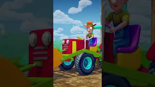 Wheels On The Tractor #shorts #nurseryrhymes #cartoonvideos #trending #popular