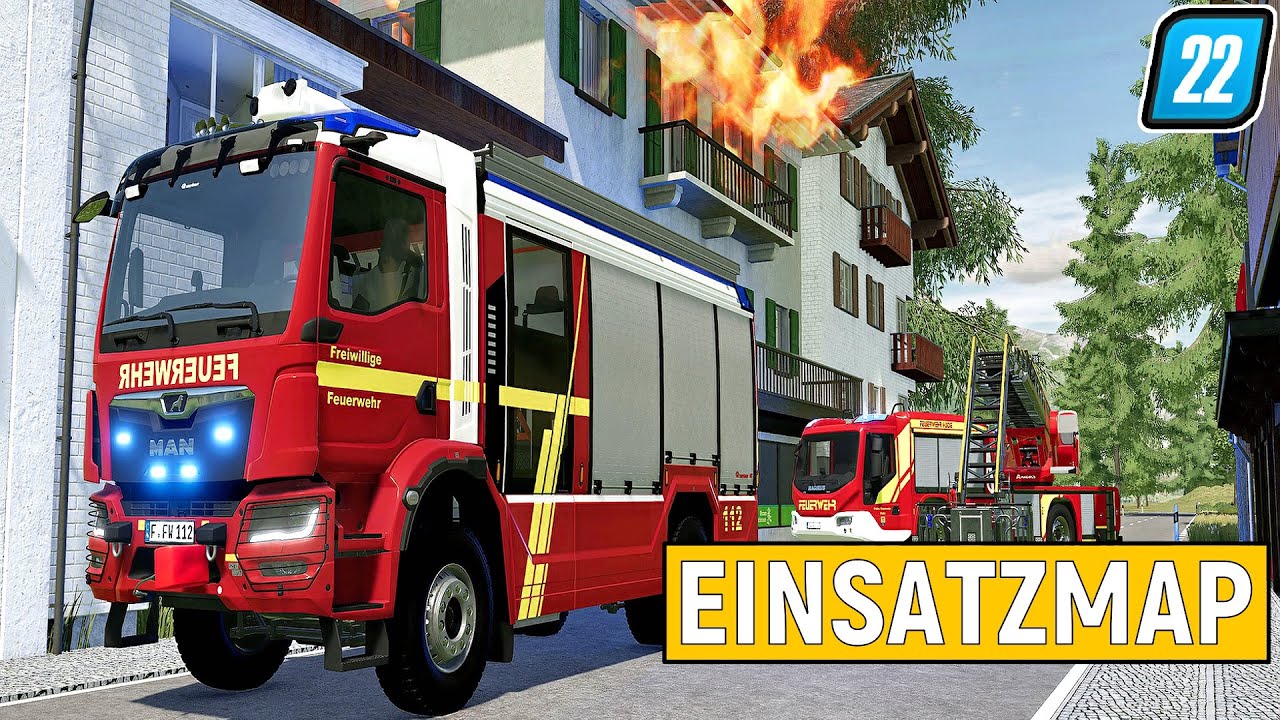 LS22 Feuerwehr - B3 Alarm auf der Einsatz Map Landberg 🚒