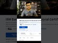 IBM Data Science Free Certificate #shorts