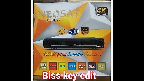 How to add biss key in Neosat i550 Glaxy