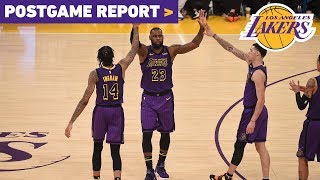 Postgame report: lakers grind out win over jazz