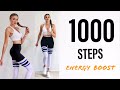 1000 Steps Energy Boost in 10 min🔥+ Cool Down Stretch /1000 steps energetic walking workout at home