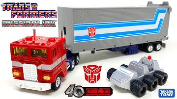 The BEST G1 Optimus Prime Toy EVER! Takara Tomy MISSING LINK Convoy W/TRAILER & ROLLER C-01 Review