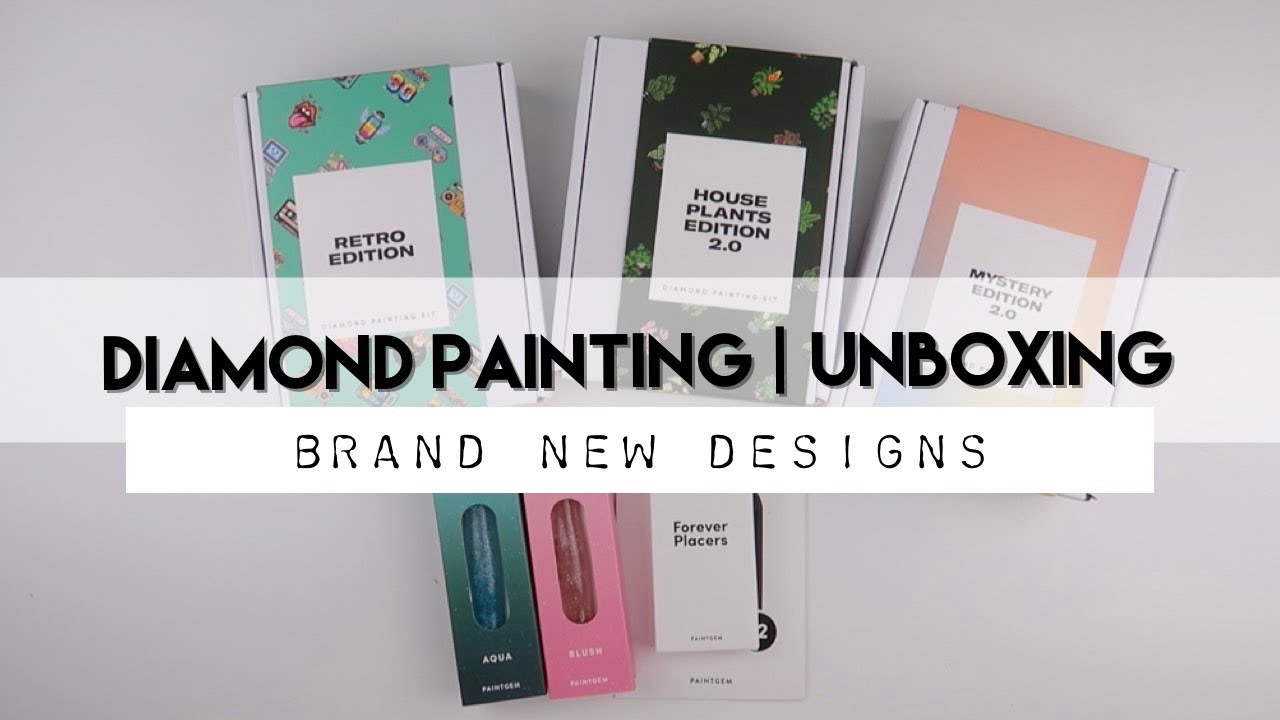 Diamond Painting Unboxing | NEW PaintGem Mini Sets | Retro, Houseplants 2 0 & Mystery 2 0
