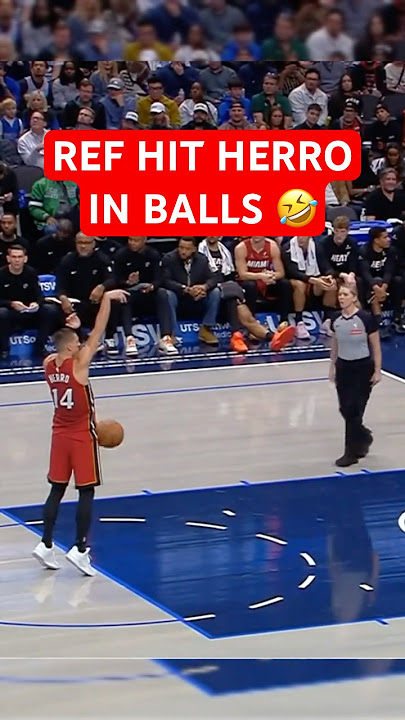 Ref hit Herro in the balls 🤣