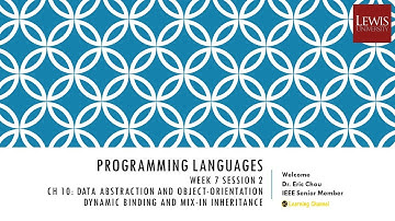Week 7 Session 2: Chapter 10 Data Abstraction and Object-Orientation