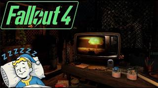 🔴Fallout 4 Rain Sounds for Sleep ☢️ Nuclear Test Footage, Thunderstorm, Fire & Vintage TV | Ambience