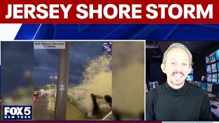 Huge waves pound Jersey Shore ahead of powerful nor'easter