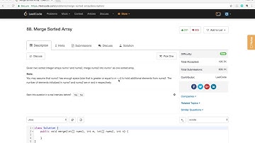 【每日一题：小Fu讲解】LeetCode 88. Merge Sorted Array