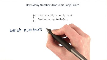 How Many Numbers Does This Loop Print - Intro to Java Programming