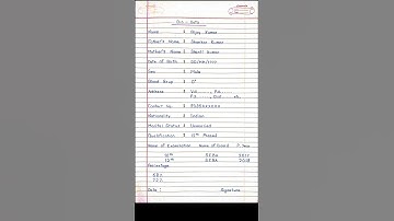 How to write Bio - Data 👨‍🦱 ||