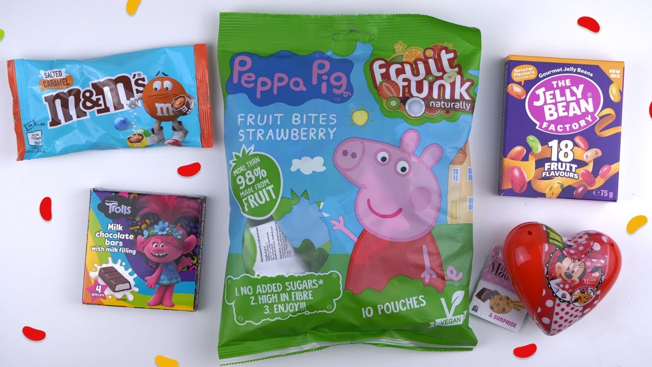 Peppa Pig Fruit bites / Mickey Mouse surprise heart /Jelly Beans / M&Ms ...