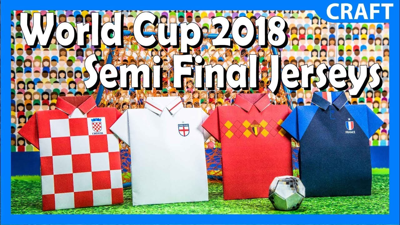Simple Origami Paper Crafts World Cup 2018 Themed Semi Final Jerseys