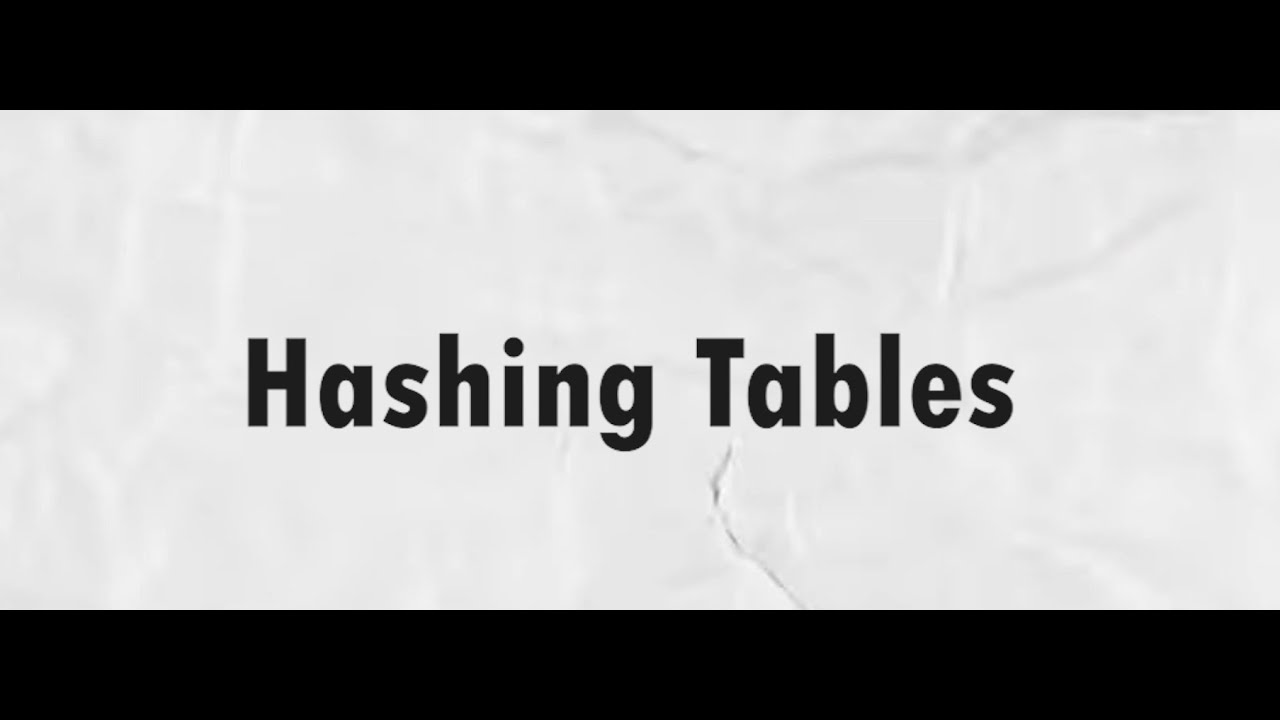 Computer science hash tables