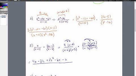 Rational Expressions Quiz Review