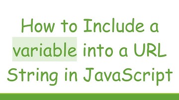How to Include a variable into a URL String in JavaScript