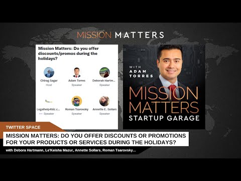 Mission Matters: Do you offer discount or promotion for your products/services during the holidays?