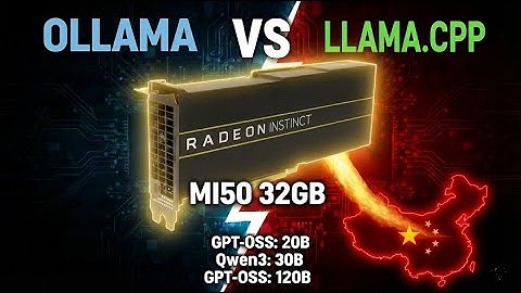 AMD Mi50 32GB Speed Test: Ollama vs Llama.cpp (GPT-OSS & Qwen3 Benchmarks)