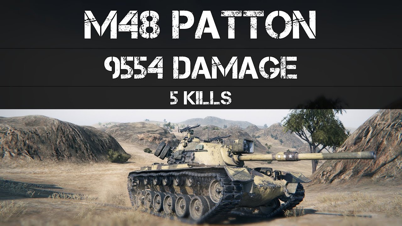 wot replay Random battle || M48 Patton - American damage farmer