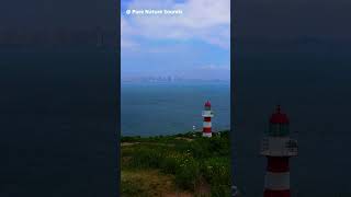 The Loneliest Lighthouse in the World 🌊#shorts #relaxingsounds #oceanwaves #lighthouse