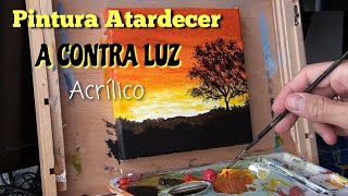 Pintura Puesta de Sol CONTRA LUZ | Pintar con Francis ART