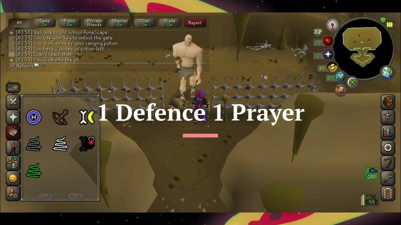 OSRS Obor Kill 1 Defence 1 Prayer Pure Guide YouTube