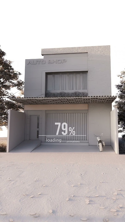 DESAIN Fasad Ruko 2 Lantai 8x20, Bangkalan |Enscape 3.3|Archicad 23 #shorts #architecture #tiktok