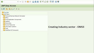 How to create industry sector in SAP MM