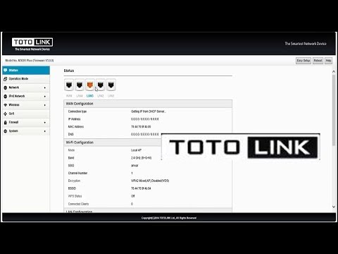 طريقة ضبط اعدادات واخفاء شبكة الواى فاى على جهاز توتو لينك TOTO LINK