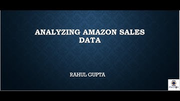 Analyzing Amazon Sales Data