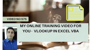 Learn Excel - Video 575 - VBA - Crack your interview - How to use Vlookup