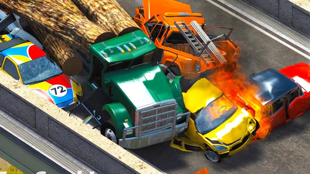 Sports Car Vs Truck!!! BeamNG Drive Gameplay YouTube